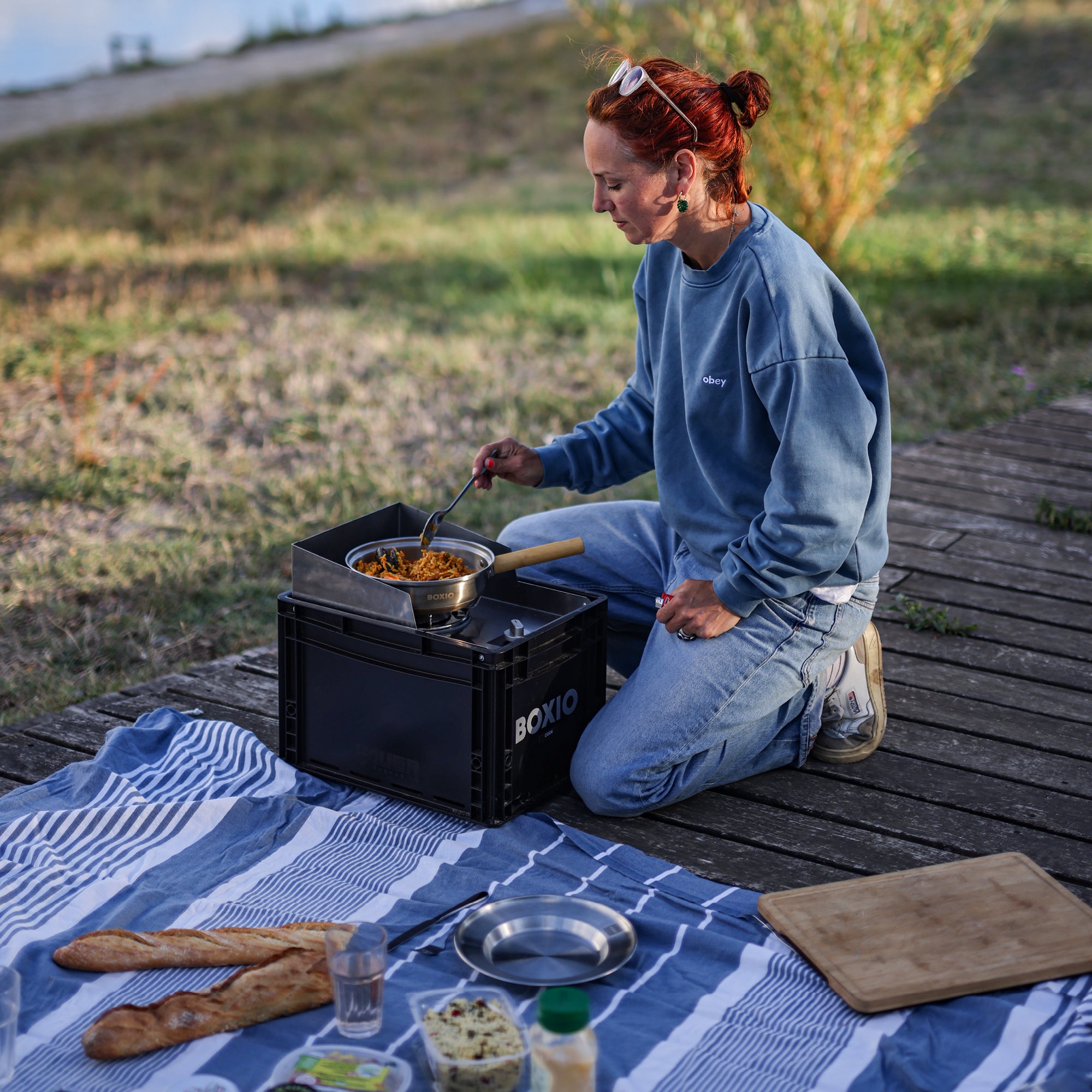 BOXIO COOK PLUS | Mobiler Gaskocher mit Topfset