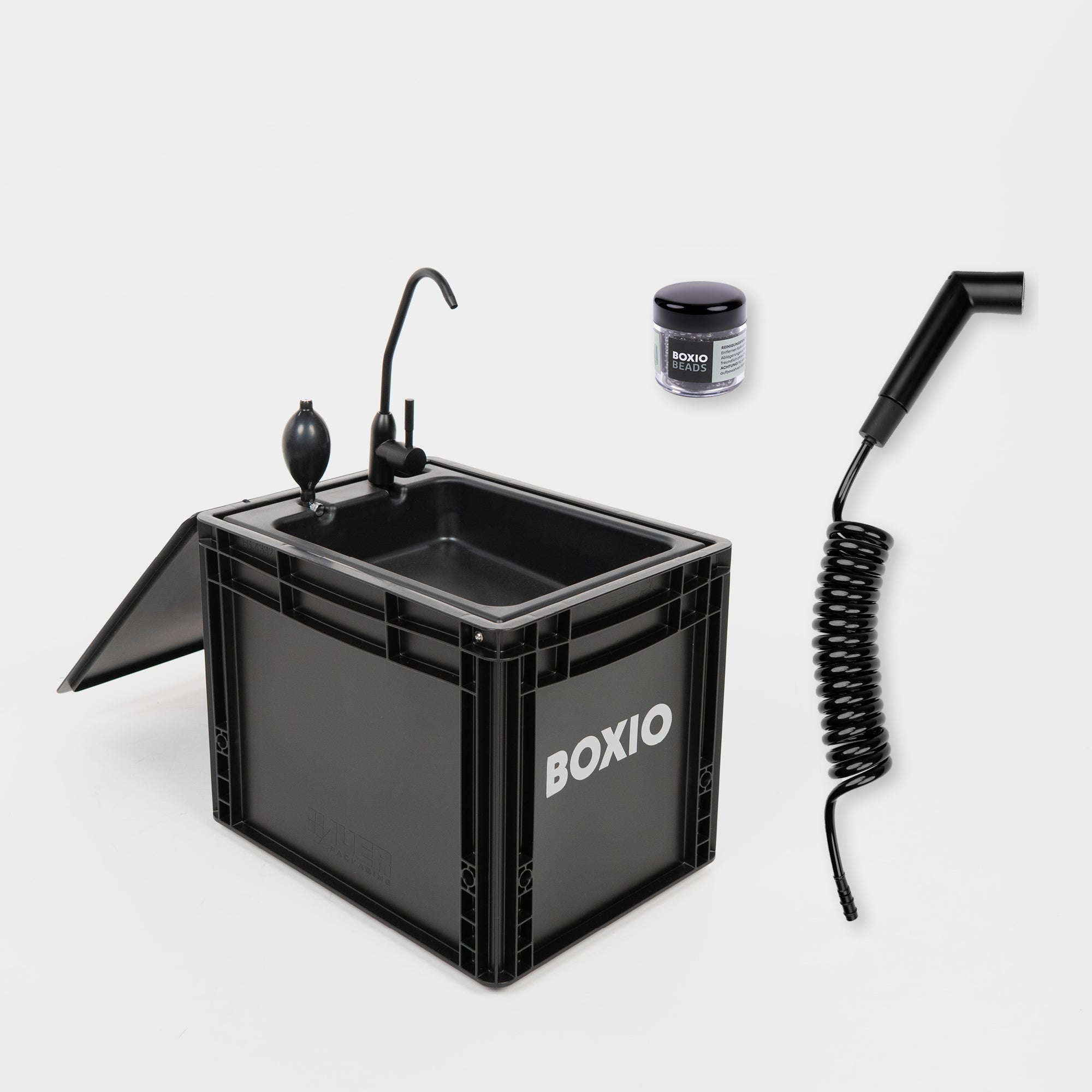 BOXIO WASH XL PLUS I Portable XL Camping Sink with Shower Head