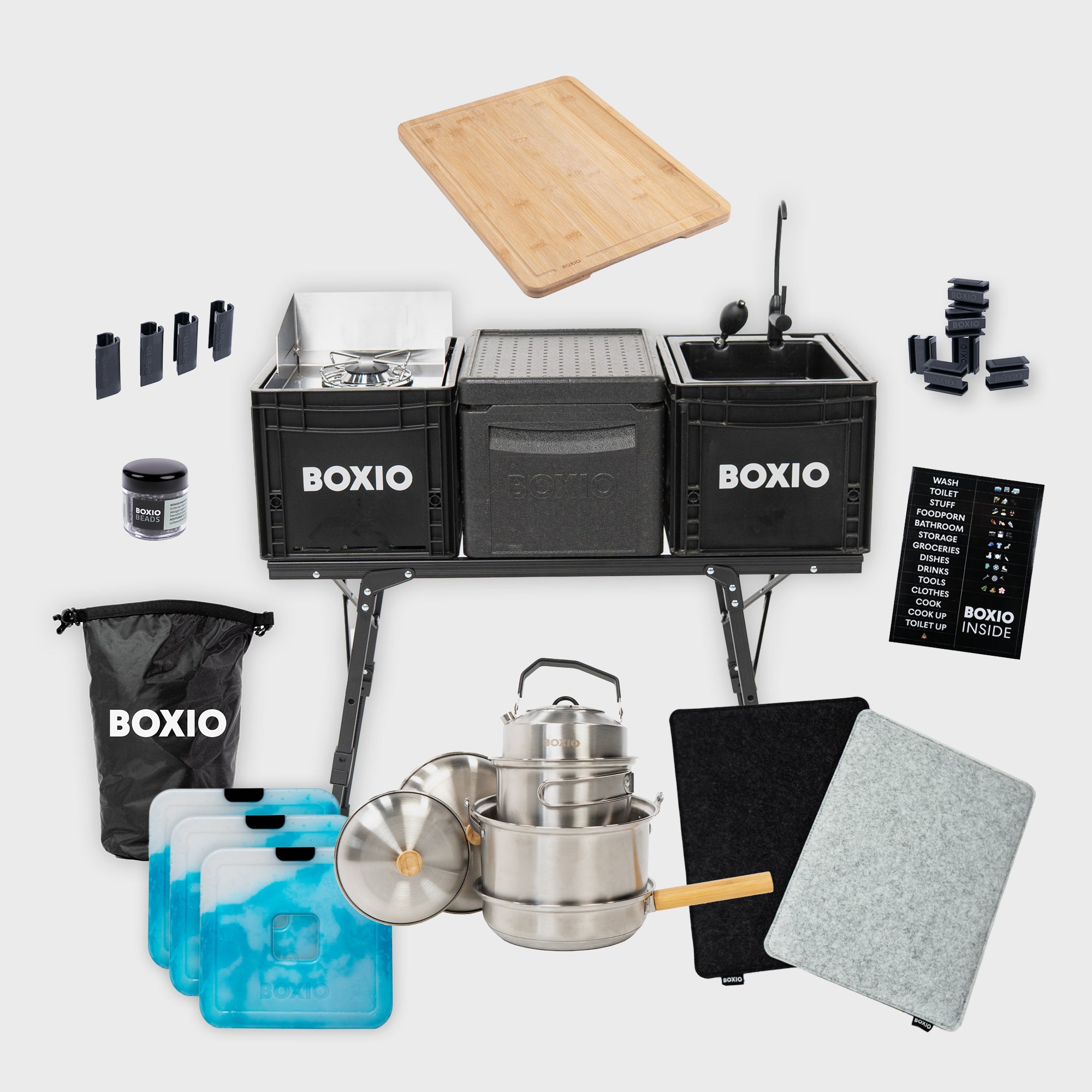 your gear gutscheincode BOXIO KITCHEN PLUS I Mobile Outdoor Campingküche mit Campingtisch