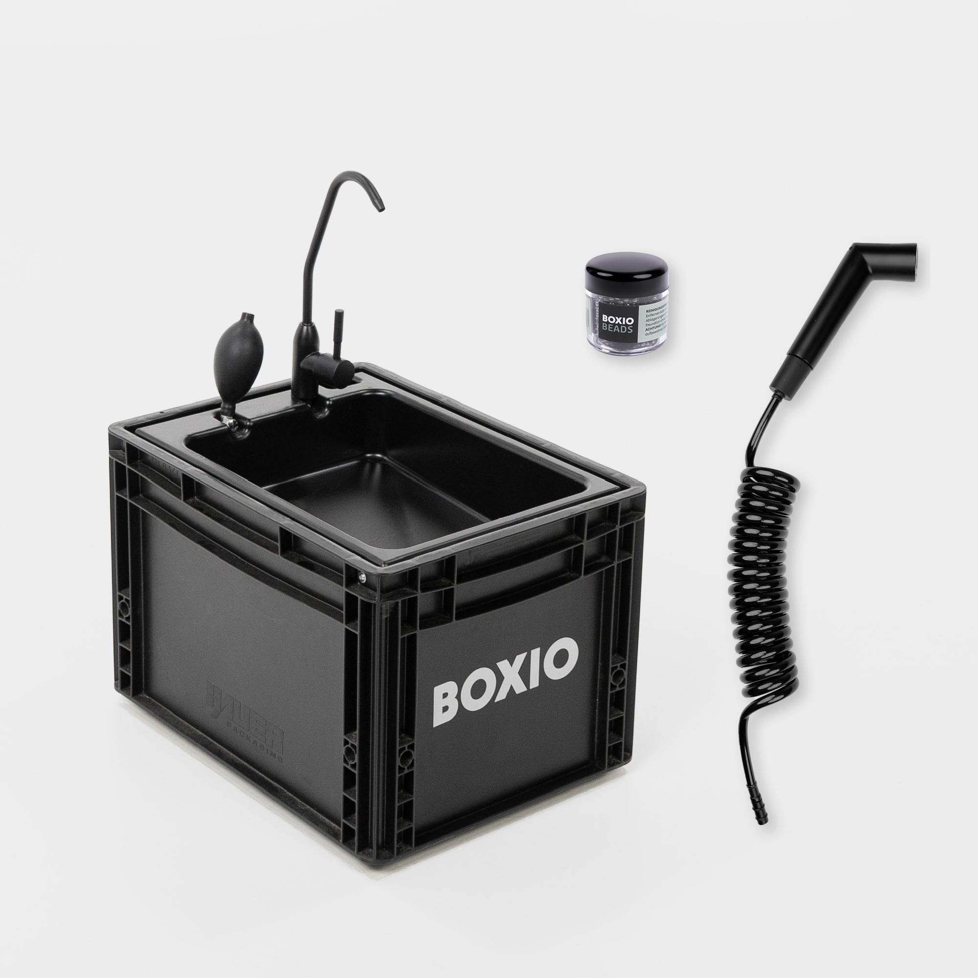 BOXIO WASH PLUS | Mobiles Waschbecken mit Campingdusche