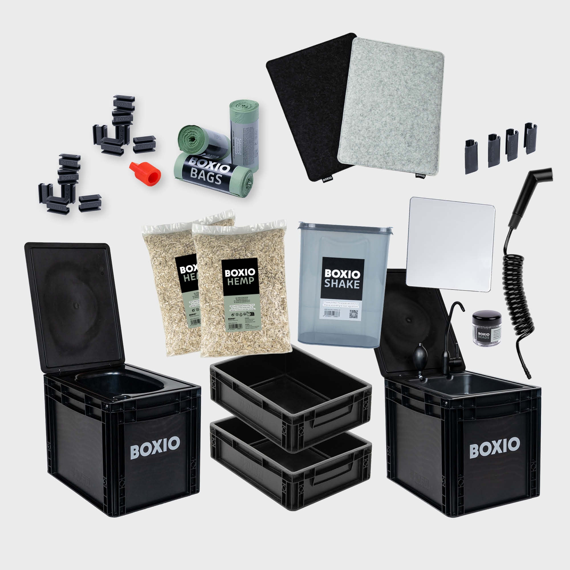 BOXIO SANITARY XL | Mobiles Badezimmer mit extra Komfort