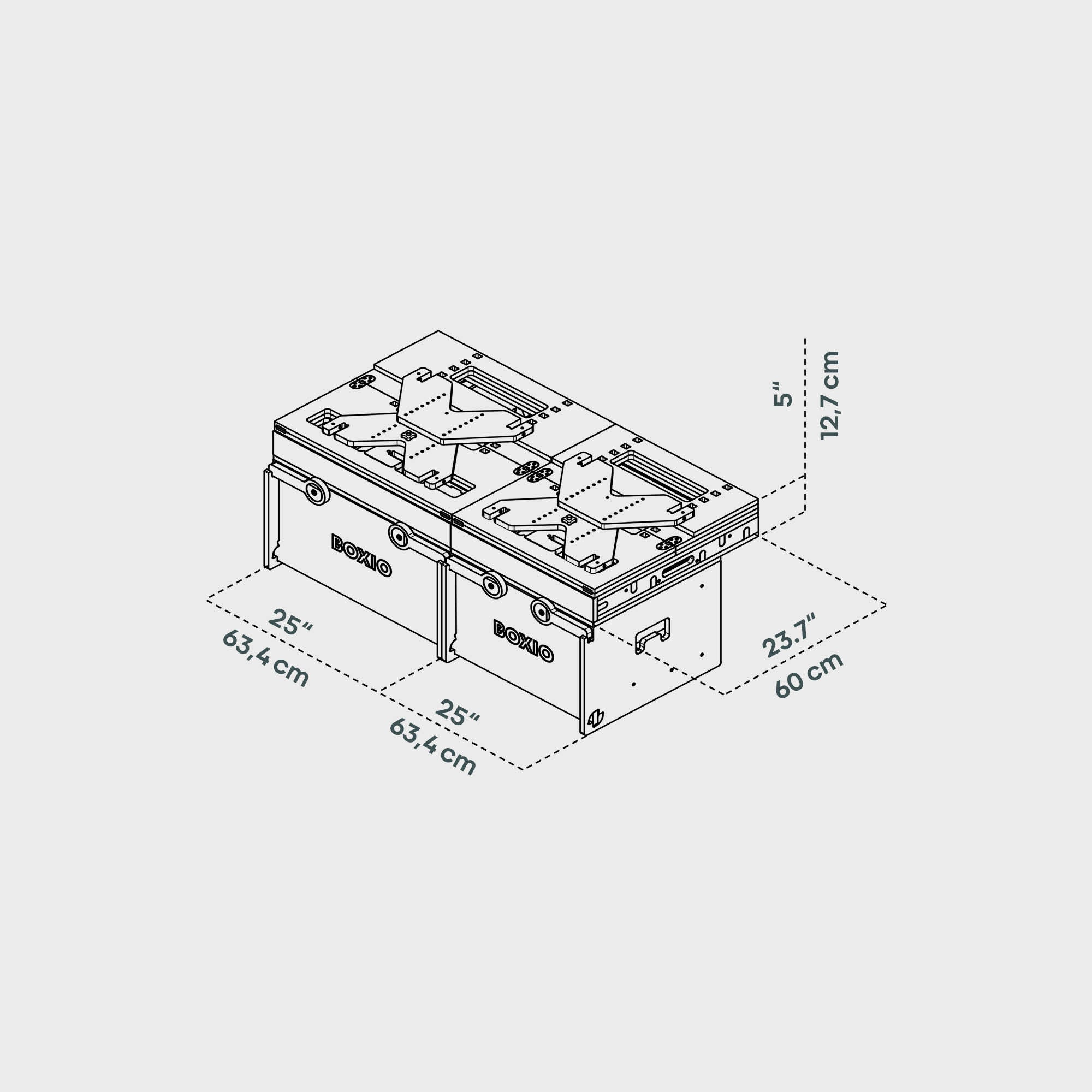 BOXIO RACK BOX + BED PACK XL | Malle de voyage modulaire