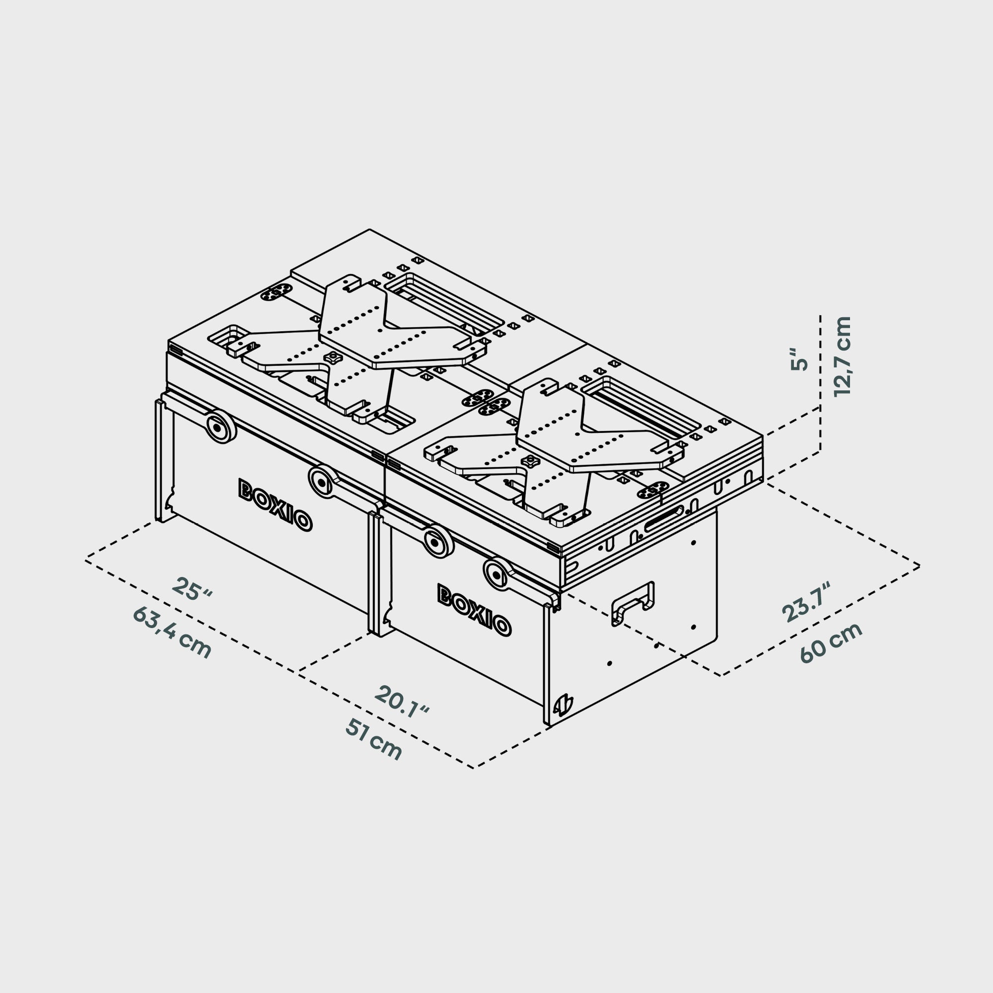 BOXIO RACK BUNDLE L I Modular camping box